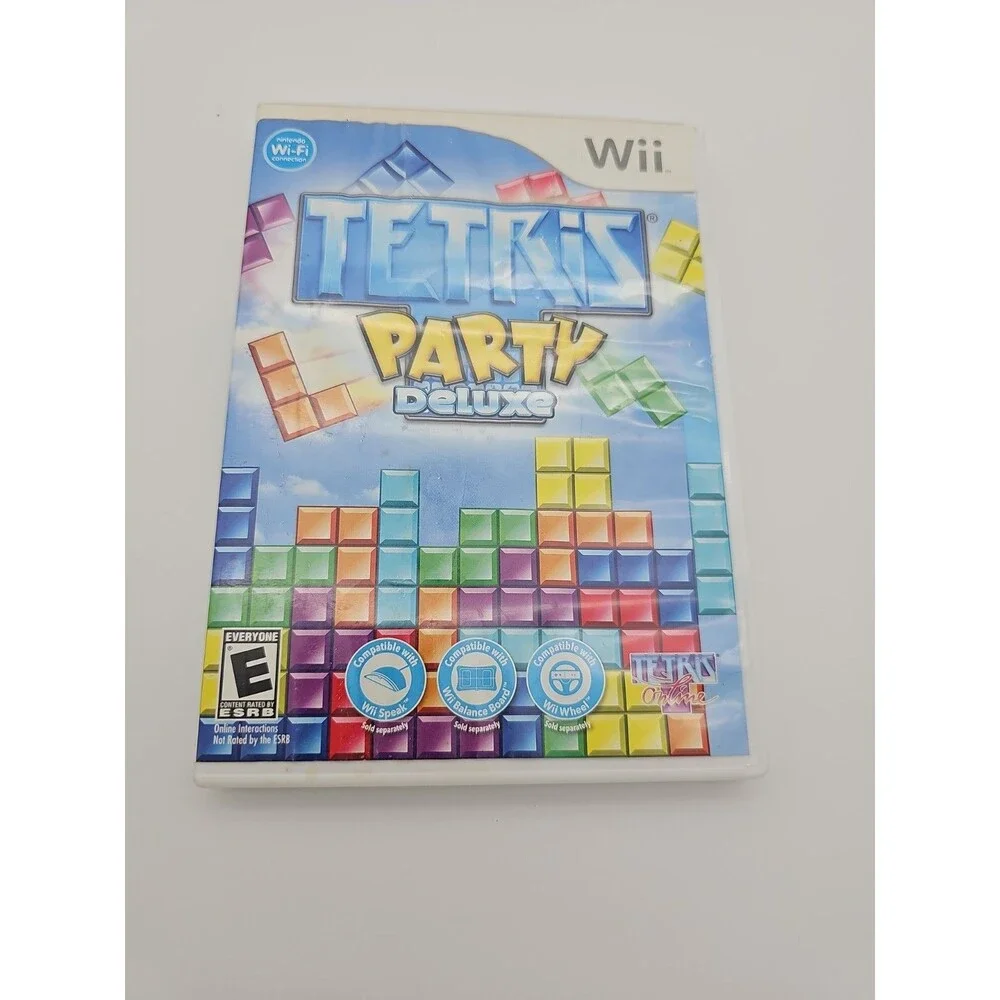 Tetris Party Deluxe (Nintendo Wii 2010) TESTED and Working Complete CIB Works